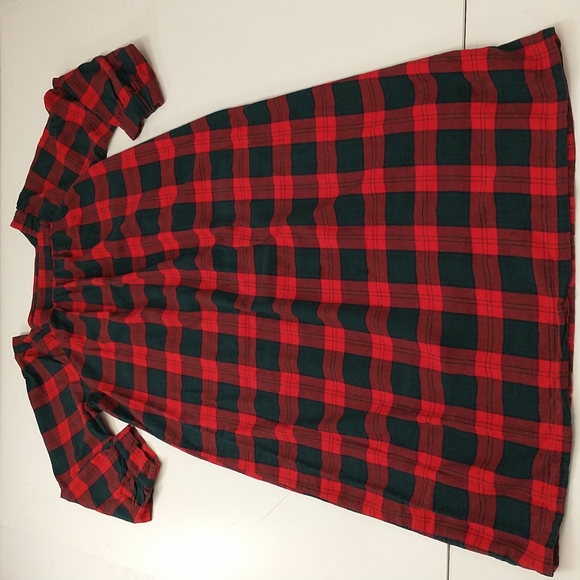 Cozy Soft Nightgown Red Green Plaid 100 Cotton sz 2x Comfortable Colorful Tarten - Picture 9 of 12